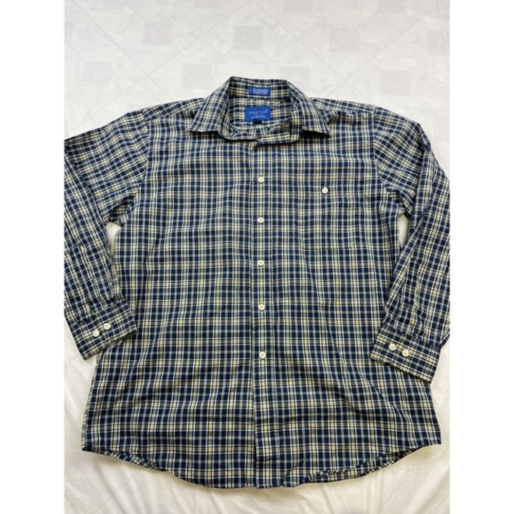 Vintage‎ TownCraft Mens Shirt Plaid Button Down  Long Sleeve Size  Adult Medium